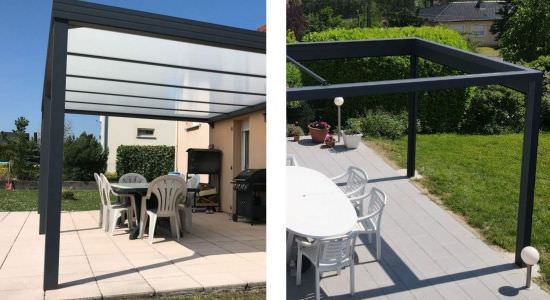 Auvent toit plat Design en aluminium - Metz Nancy Sarreguemines FBS