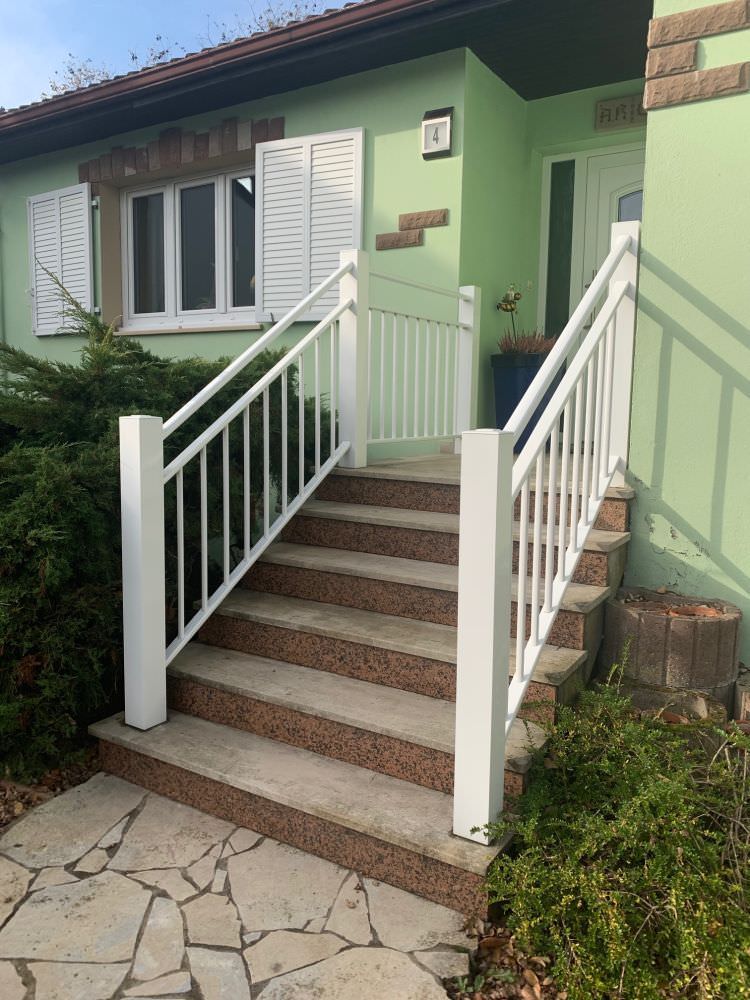 Clôture de porte d'escalier de maison avec petite porte, garde