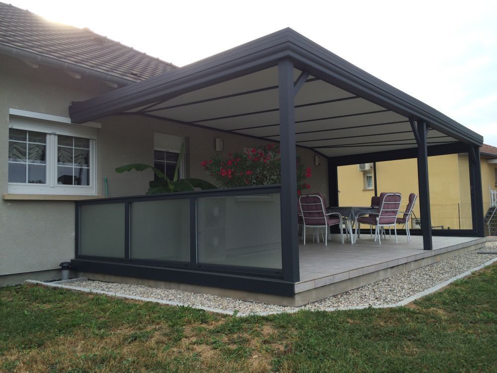Auvent toit plat Design en aluminium - Metz Nancy Sarreguemines FBS